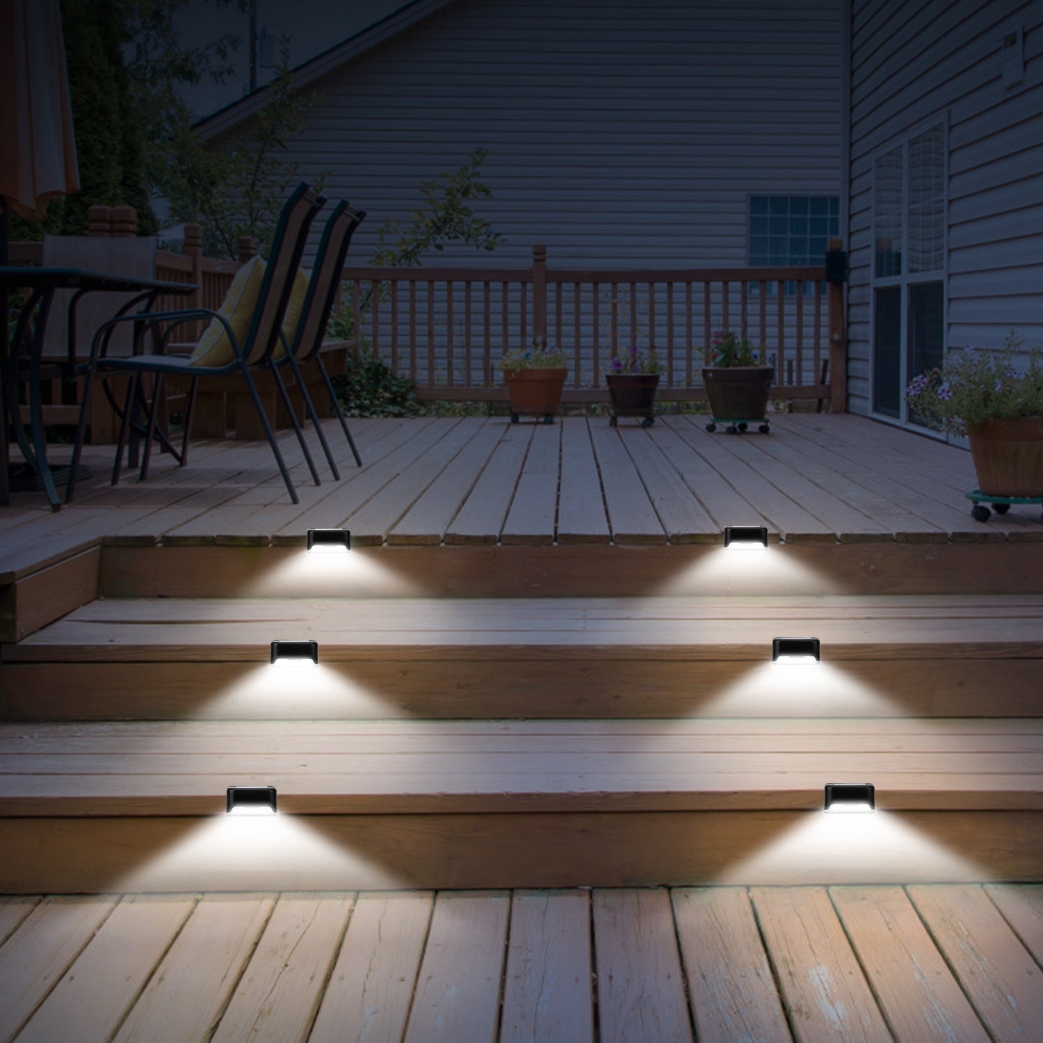 4 Pack Solar Powered Step Lights